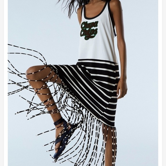 Zara Dresses & Skirts - Zara NWT CHUPA CHUPS® DRESS WITH FRINGING SZ M